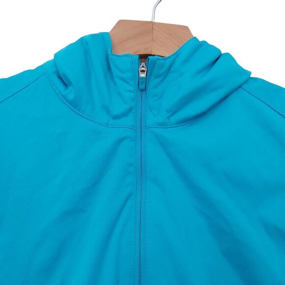 Nike Golf Hooded Jacket Womens Small Blue Mesh Lined Athleisure Performance - Picture 2 of 11